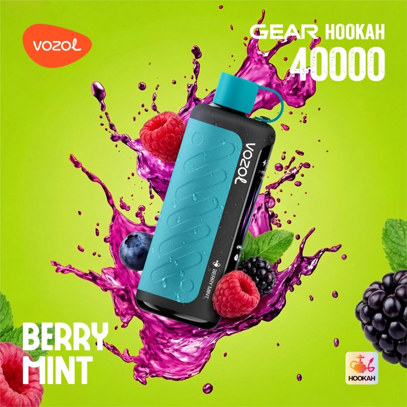 Vozol-Gear-Hookah-40000-Puffs-Berry-Mint.webp Vozol Hookah 40000 Berry Mint - Görsel 1