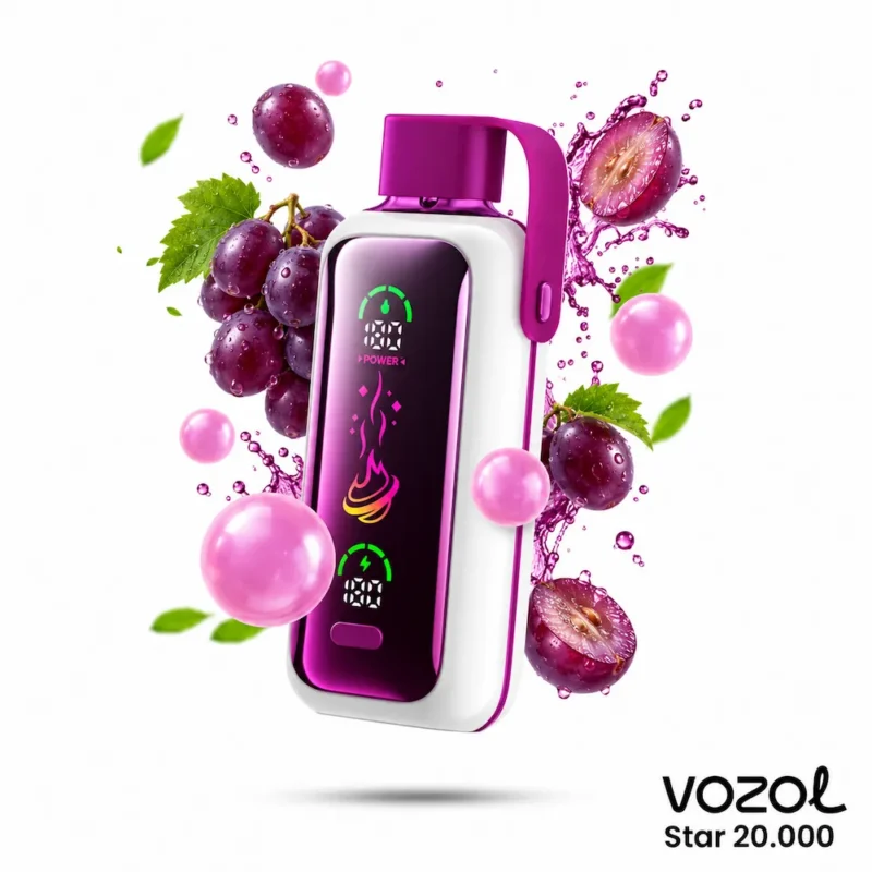 Vozol Star 20000 Grape Bubble Gum